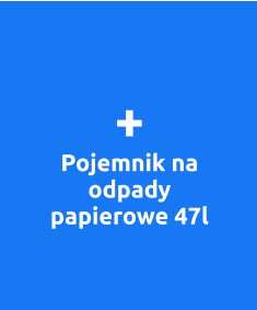 + Pojemnik na odpady papierowe 47l